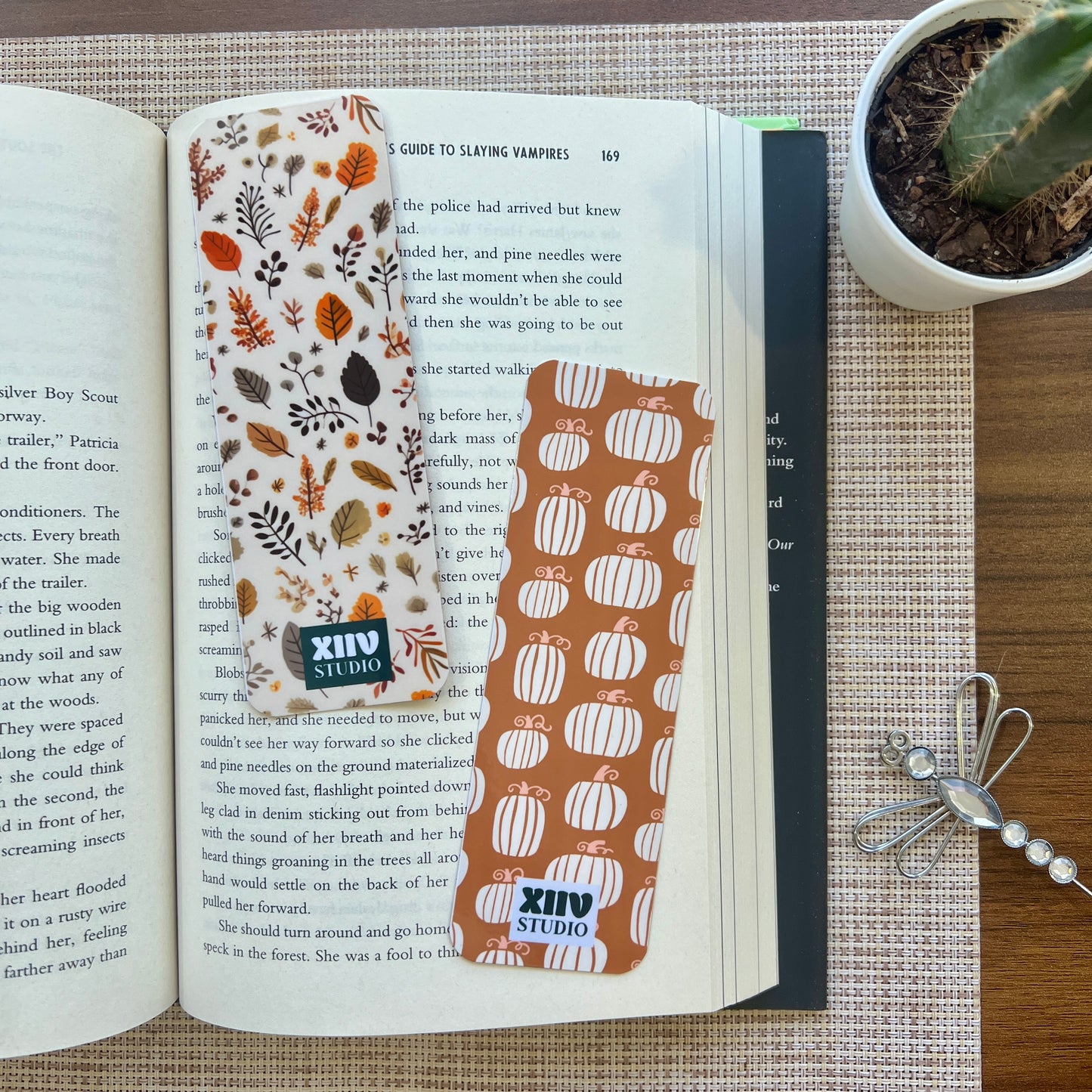 Falling Leaves, Pumpkin Dreams Double Sided Bookmark (2 for $5)