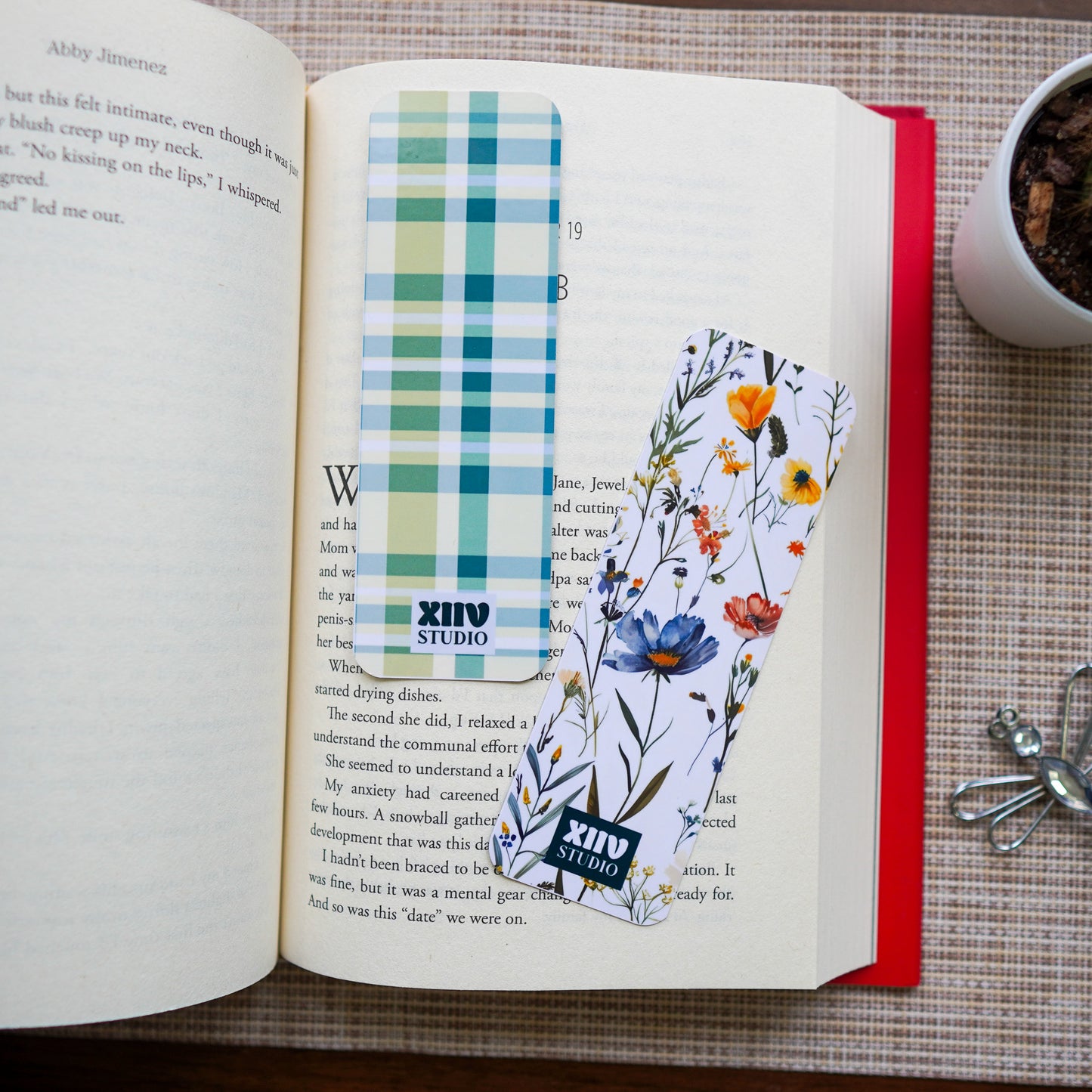 Spring Tartan Double Sided Bookmark (2 for $5)