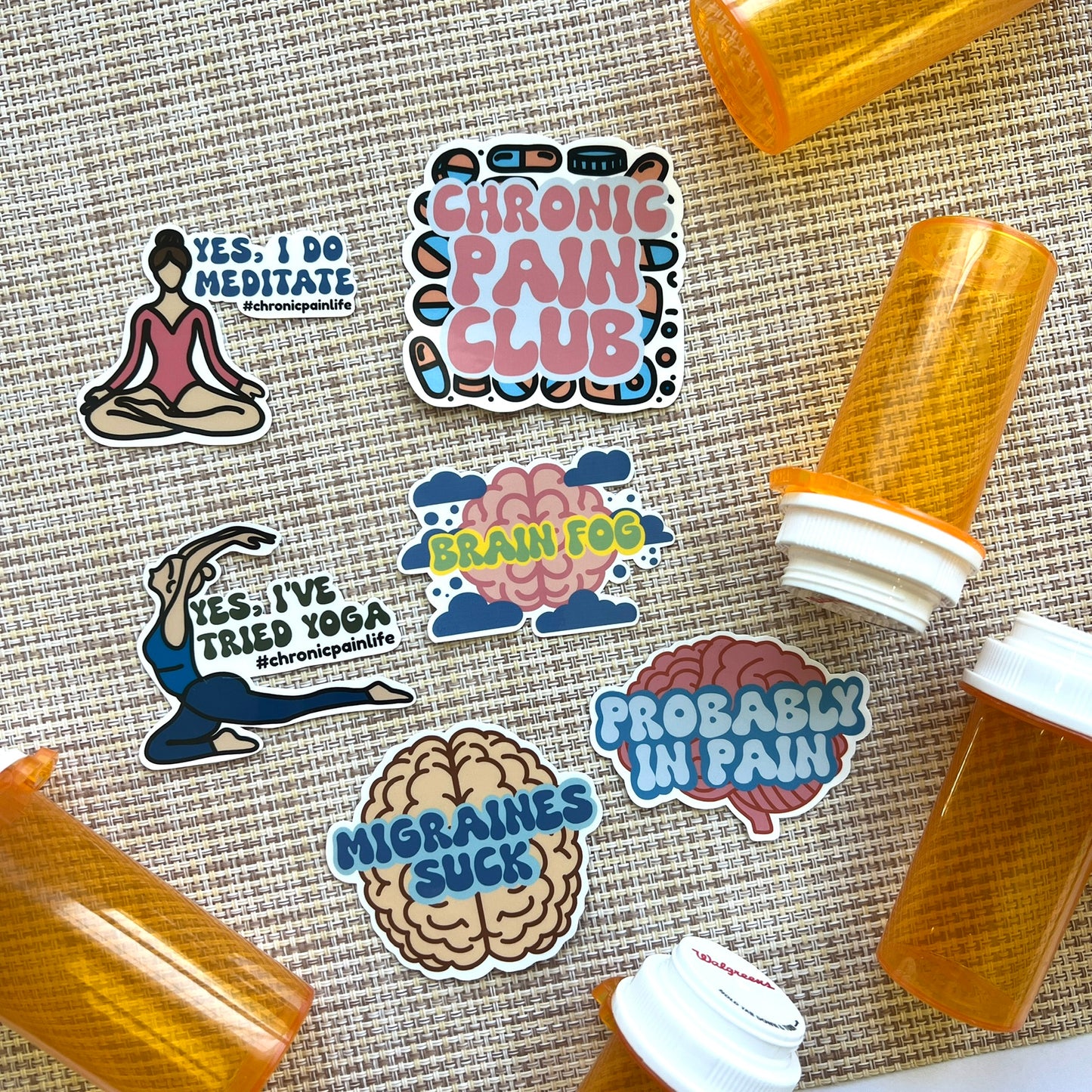 Chronic Pain Sticker Pack (6 Stickers)